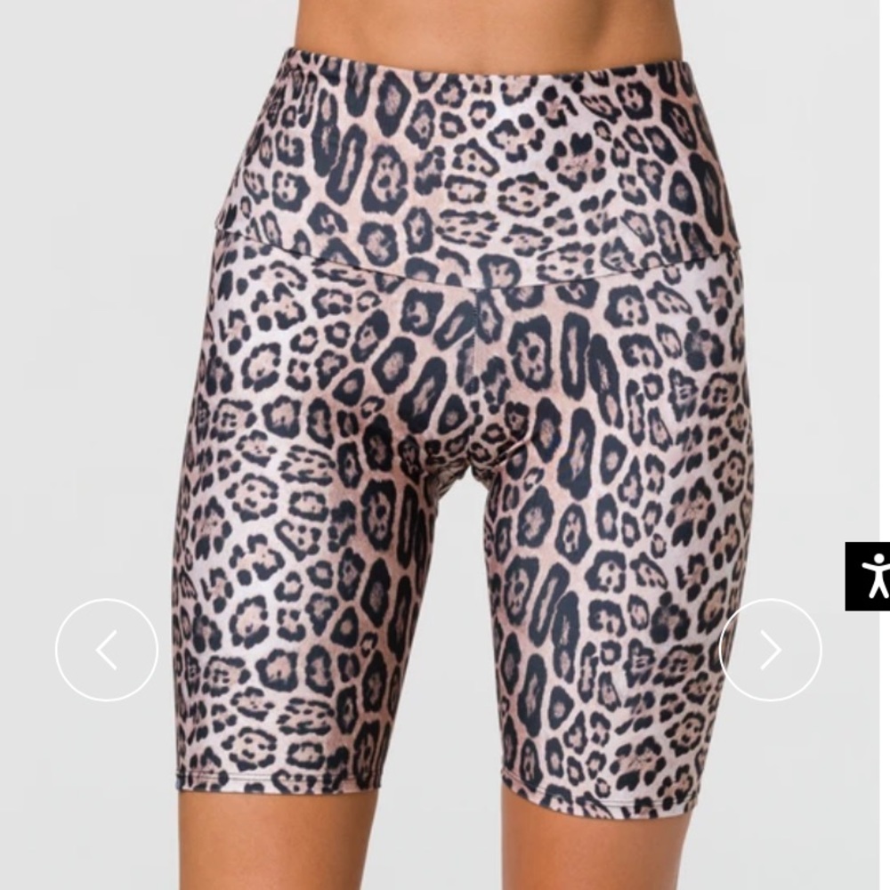 Onzie Leopard Print Bike Shorts